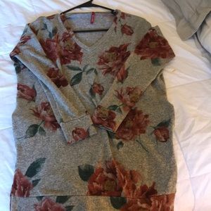 Flower long sleeve tunic